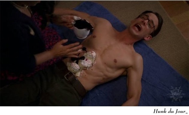 Christopher Gorham covered in Ice Cream on Ugly Betty - Hunk du Jour Christopher Gorham covered in Ice Cream on Ugly Betty - Hunk du Jour
