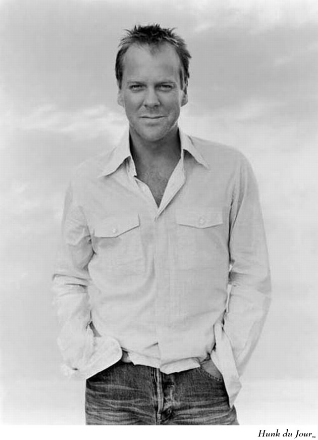 Kiefer Sutherland black and white - Hunk du Jour Kiefer Sutherland black and white - Hunk du Jour