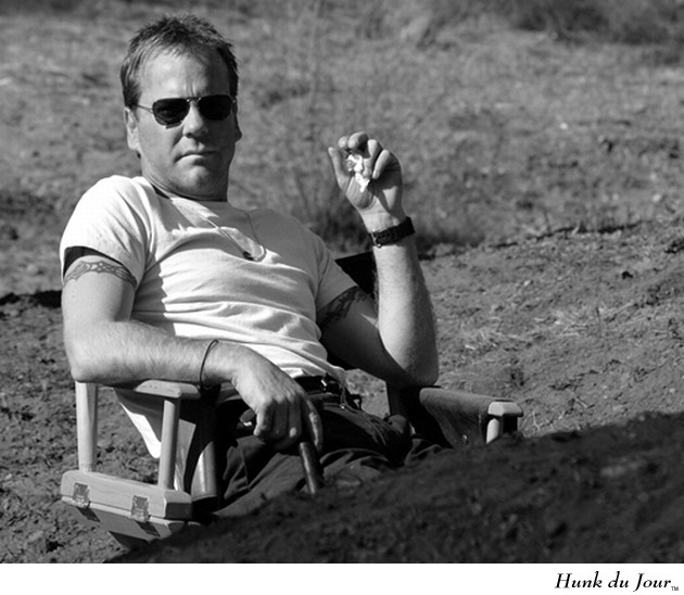 Kiefer Sutherland on set - Hunk du Jour Kiefer Sutherland on set - Hunk du Jour