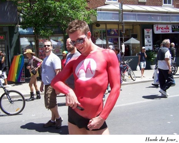 Mark Munroe sends Motorola stock through the roof as a parade spokesmodel. - Hunk du Jour Mark Munroe sends Motorola stock through the roof as a parade spokesmodel. - Hunk du Jour